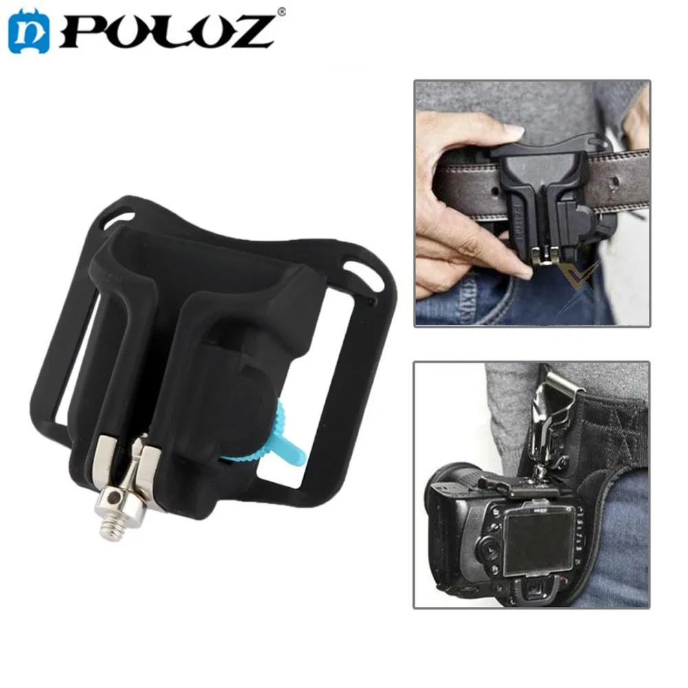 

PULUZ Camera Clip Quick Strap With Neck Strap 1/4" Screw Mount Waist Spider Holster Shoot Belt Buckle Button for DSLRs ,Cameras