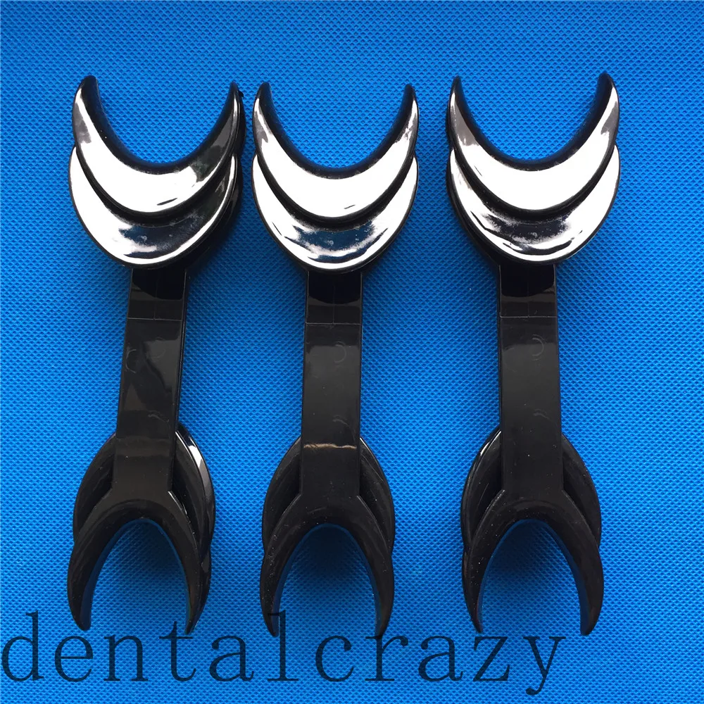 

6Pcs Black Dental Double-headed T-Shape Intraoral Cheek Lip Retractor Opener (large)