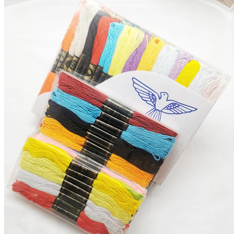 

100PCS 36PCS 24PCS Mix Colors Cross Stitch Cotton Sewing Skeins Embroidery Thread Floss Kit DIY Sewing Tools