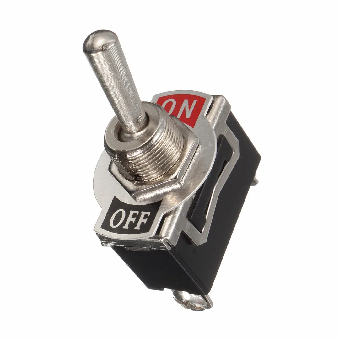 New 1 Set Toggle Switch Heavy Duty ON/OFF SPST Small Switch Flick 6A/250V AC 10A/125V AC with Cover + Waterproof Boot