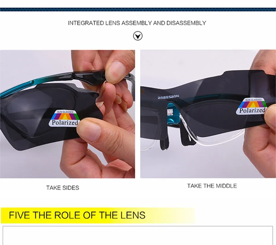 2020 Polarized Cycling Glasses 5 Len Men Running Fishing Sun Glasses UV Protect Mountain Road Bicycle MTB Sunglasses Eyewear