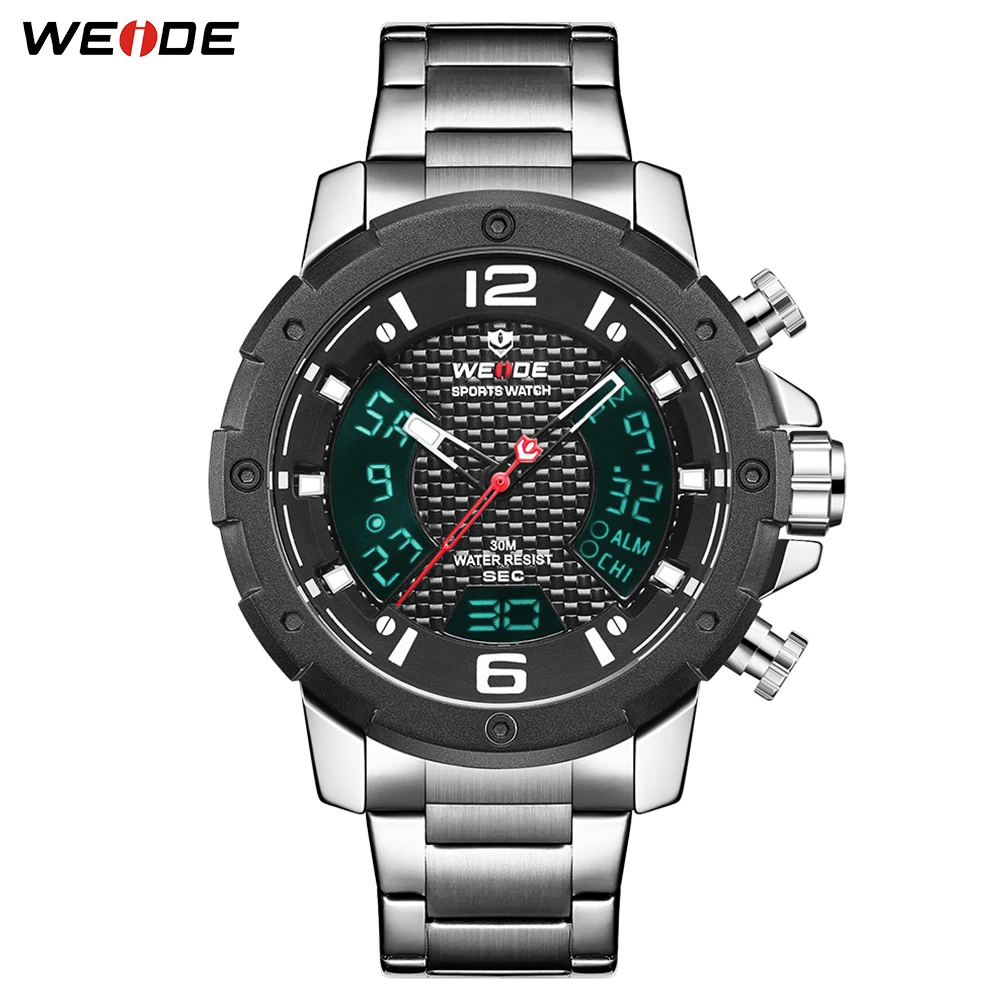 

WEIDE Men Sports metal band Strap Bracelet automatic Date Quartz Movement Analog Male Clock wristwatches uomo Relogio Masculino
