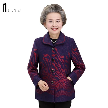 

ASLTW Autumn Woolen Jacket Coat New Casual Turn Down Collar Women's Jacket Vestidos Single Breasted Mother Wool Coat