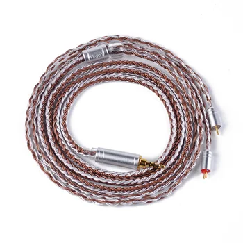 

YINYOO 16 Core Silver Plated Earphone Cable MMCX/2Pin Connector 3.5/2.5/4.4mm Balanced For IM1/V80 AS10 BA10 ZS10 AS06 ZS7