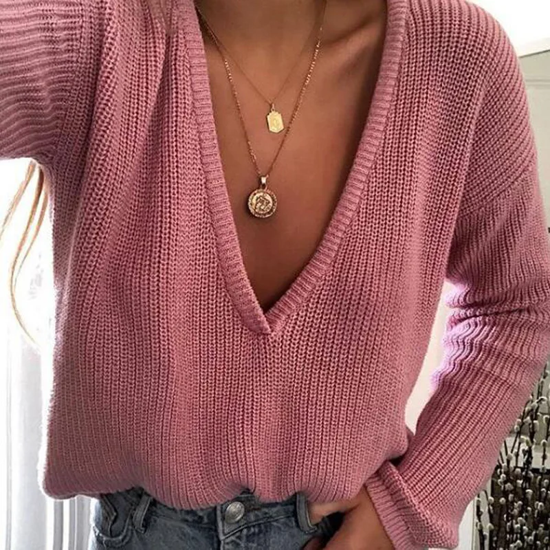 2019 autumn and winter hot sale sexy women sweaters computer knitted cute comfortable pullover v-neck female sweaters 2019 autumn and winter hot sale sexy women sweaters computer knitted cute comfortable pullover v-neck female sweaters