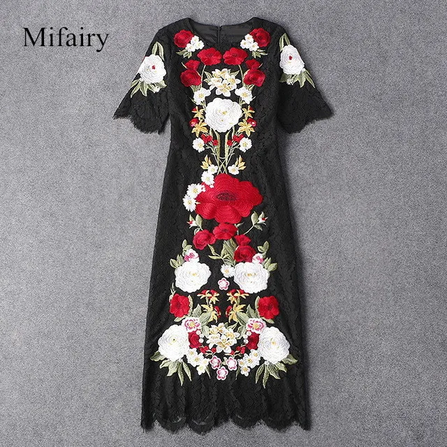 Free Shipping 2016 Black Runway Women Dress O