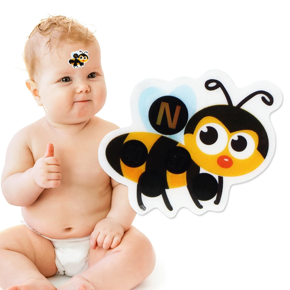 

4Pcs/Lot Lcd digital Forehead Sticker Baby Thermometer Cartoon Bee ABS Children Health Care Medical Reusable Thermometer