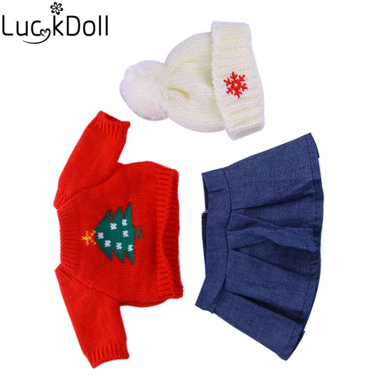 Luckdoll одежда вязаная рубашка 7 шт./стиль подходит для 43 см кукла аксессуары Детский Рождественский подарок для selec n966-n1486 - Цвет: b972