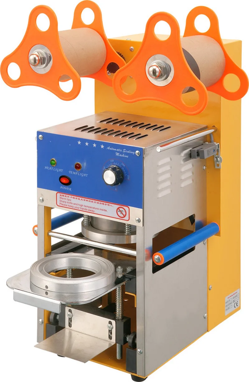 

400W 75/95mm Digital Automatic Plastic Cup Sealing Container Tea Juice Beverage Film Cover Device Soybean Milk Automatic