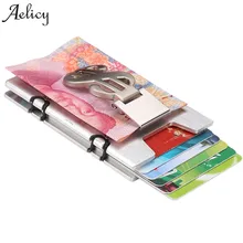 Aelicy RFID мужские и женские минималистичные кошельки из алюминиевого сплава тонкий мини визитница металлический с протекторами для банковских карт