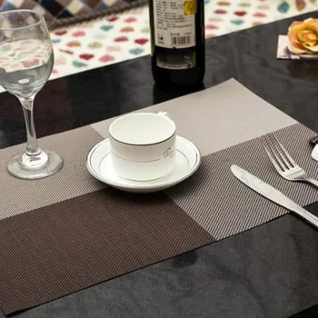 

2pieces Set Kitchen table mat set de table PVC placemat Table Napkin lattice Pattern coaster posavasos Decorative Placemats