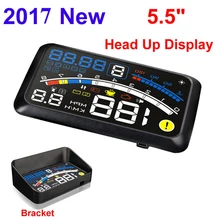 ActiSafety 2017 HUD Head up Car Projector Car Styling Reader Speed Self-adaptive Car Fuel etc Parameter Display Alarm System