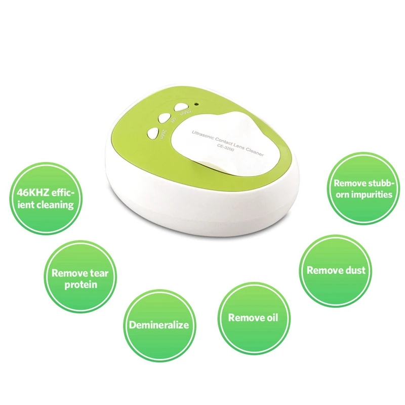

Household Portable Contact Lens Case Solution Mini Ultrasonic Cleaning Machine Washer Box Ultrasound Washing Bath-Eu Plug