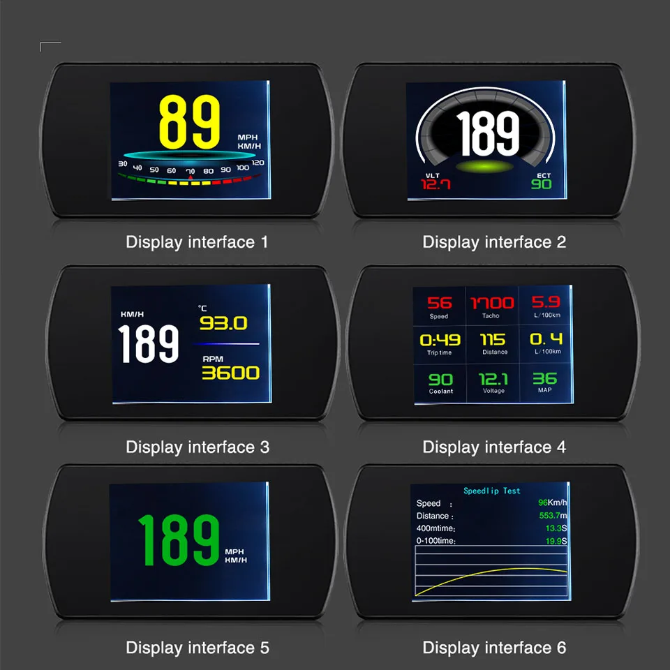 VJOYCAR P12 5 8 TFT OBD Hud бортовой компьютер головой вверх Дисплей Цифровой автомобиль