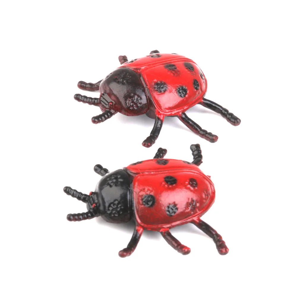 12 Pieces Artificial Beetle Insect Animals Model Display Figures Imaginative Kids Collectable Toy