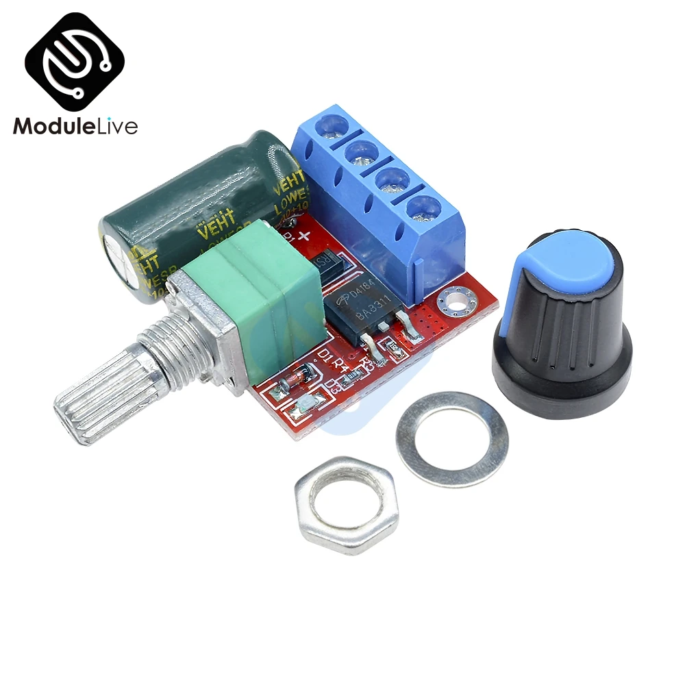 

4.5-35V 90W PWM DC Motor Speed Controller Control Regulator Module 5A Switch Function LED Dimmer Board 20KHz