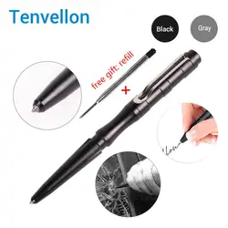 Tenvellon принадлежности для самообороны тактическая ручка защита, Личная безопасность инструмент для самозащиты серый черный Цвет