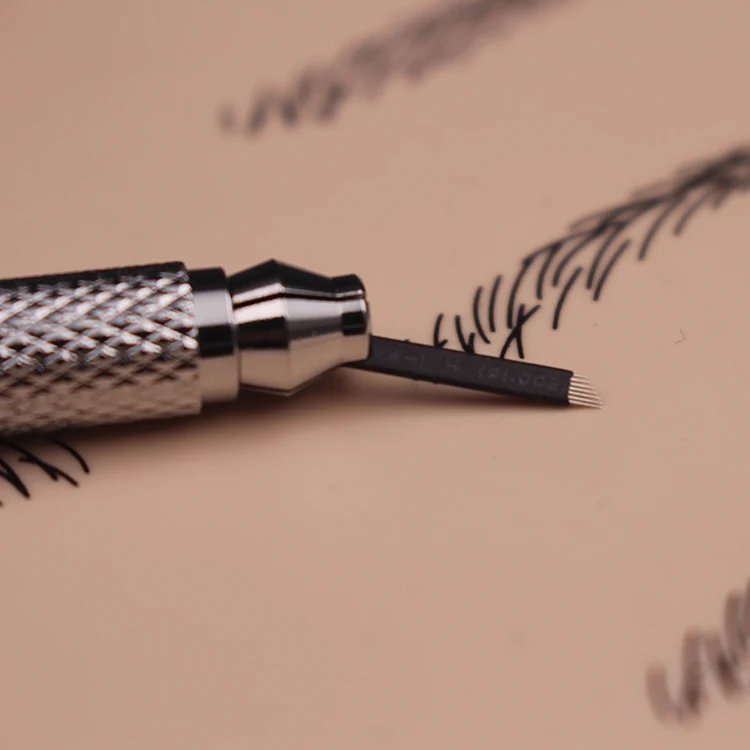 500 шт. 7 контакты 0,22 мм татуировки иглы Тип и постоянный одноразовые microblading иглы Особенности Перманентный макияж лезвие
