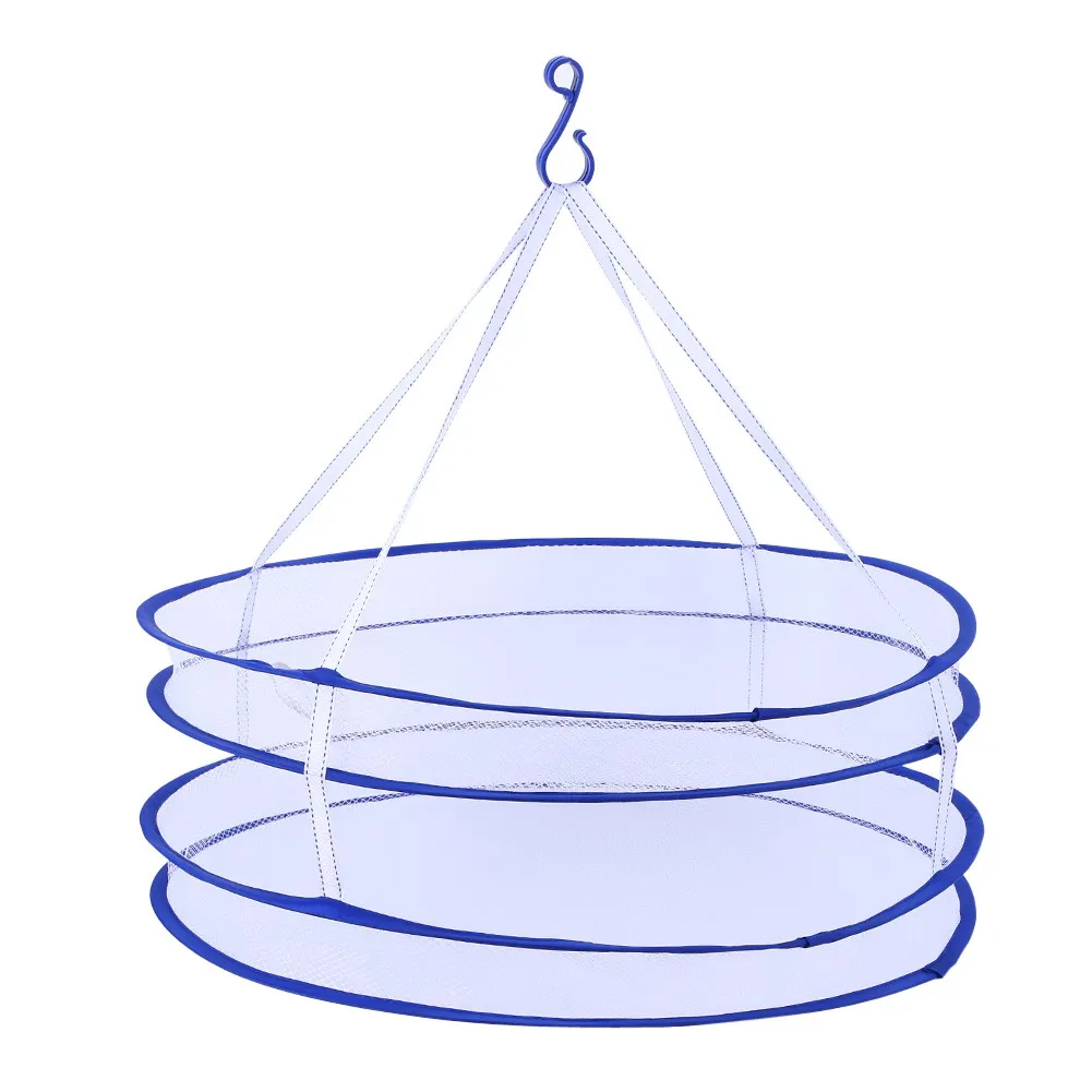 للطي للانفصال ذات الطابقين تجفيف الغسيل حقيبة الملابس شبكة multifunction المعيشة تجفيف الغسيل التخزين حقائب 60 سنتيمتر * 60 سنتيمتر * 40 سنتيمتر