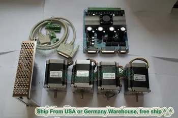 

USA Free! Wantai 4 Axis Nema 23 Stepper Motor 57BYGH633 270oz-in+4 Axis Driver Board TB6560 3D Printer Plastic Engraving Machine