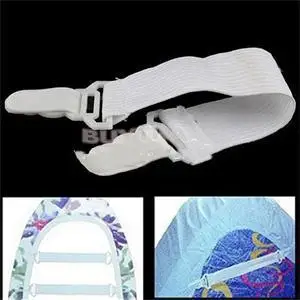 

4 Pcs/set Elastic White Bed Sheet Mattress Cover Blankets Grippers Clip Holder Fasteners Set