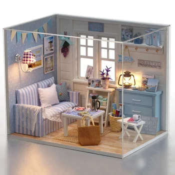 

Dollhouse Wooden Diy Miniature Doll House Bedroom Furniture DIY toys for children lovely christmas gift