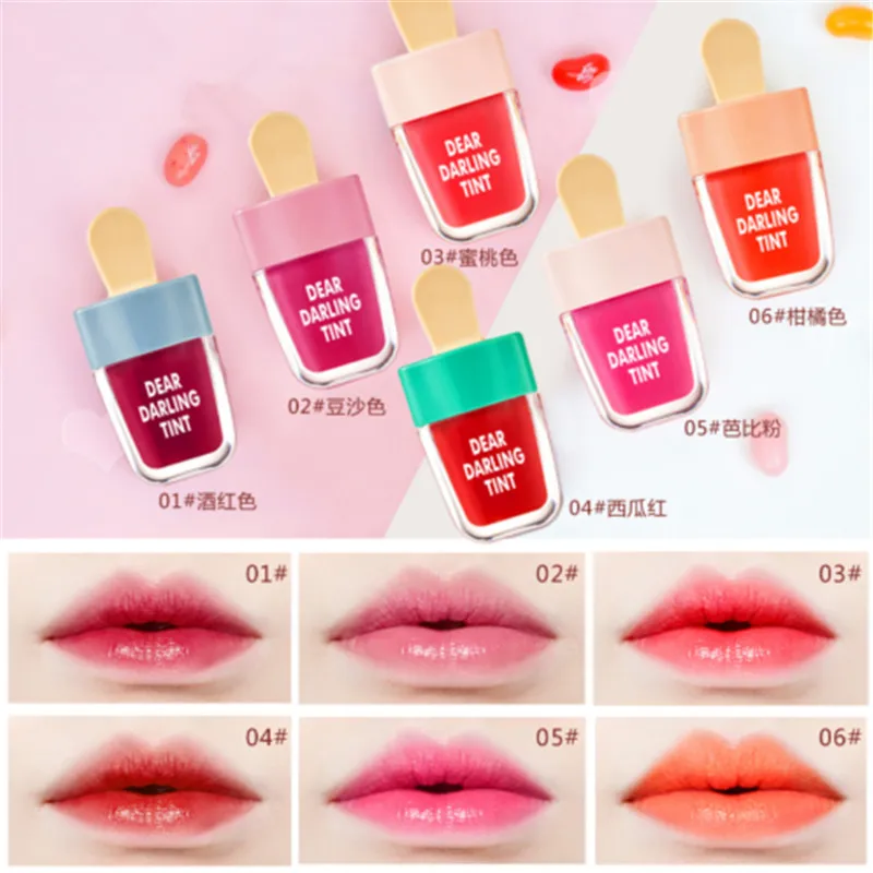 

Korean Ice Cream Shaped Cute Matte Liquid Lip Gloss Cosmetics Makeup Long Lasting Waterproof Long Lasting Makeup Liquid Lipstick