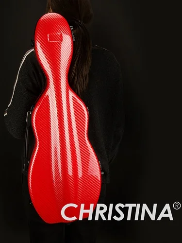 Высокое Качество Италия Кристина Прямоугольник Красный Скрипка чехол 4/4 углеродный Стеклопластик чехол скрипичные принадлежности - Цвет: VC60