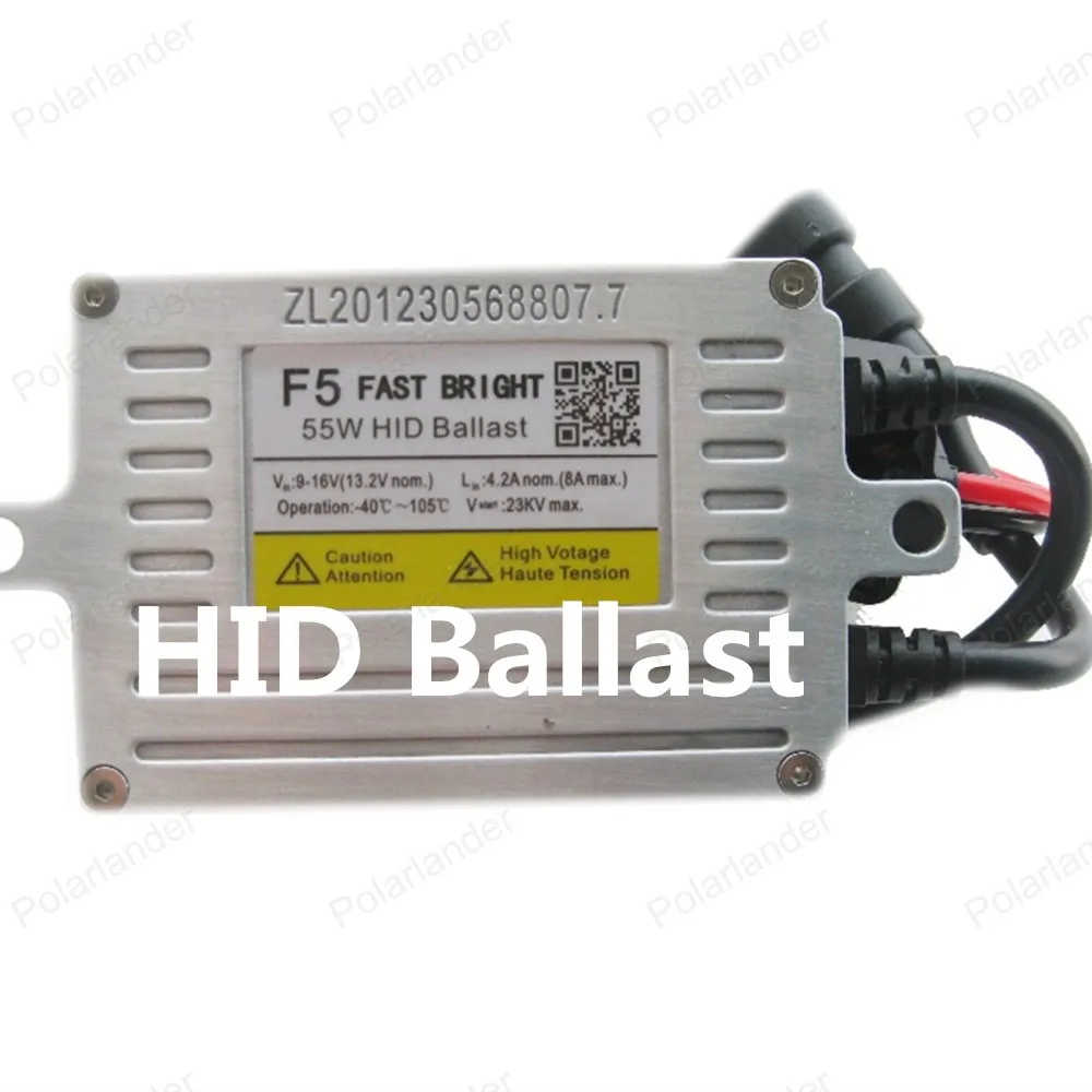 Polarlander 2pcs Fast Bright Slim Xenon Ballast Auto Headlight DLT HID Ballast F5 55W HID