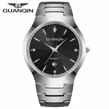 GUANQIN Brand Top Watches Men Luxury Tungsten Steel Men s Watches Analog Display Quartz Clock Man