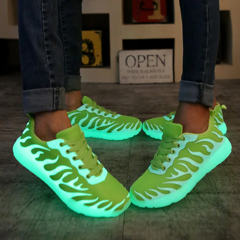 New Men Women Fluorescence Sneakers Couples Nightl