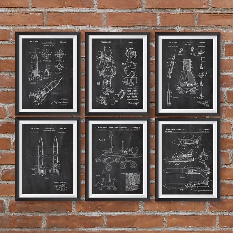 Space Patent Posters Prints Home Decor