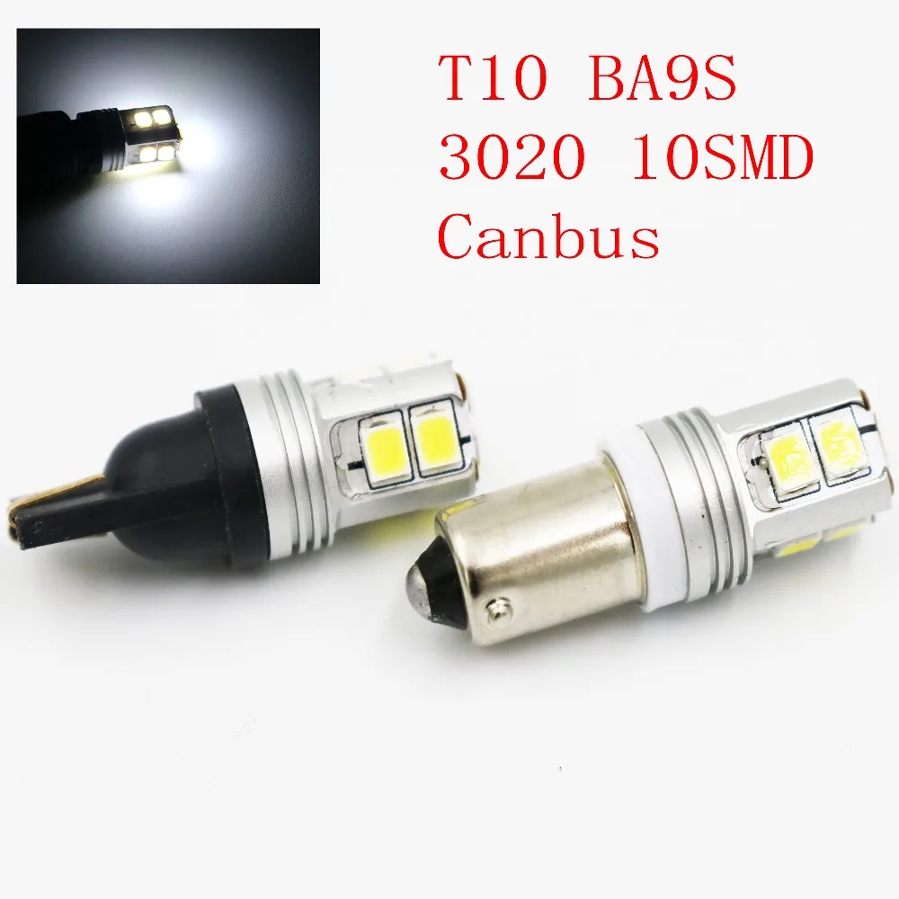 Y New 30X 4W Canbus Error free W5W LED T10 BA9S 1895 64111 3020 10SMD Car Interior Light Clearance Bulbs Backup Reverse Lamp | Автомобили