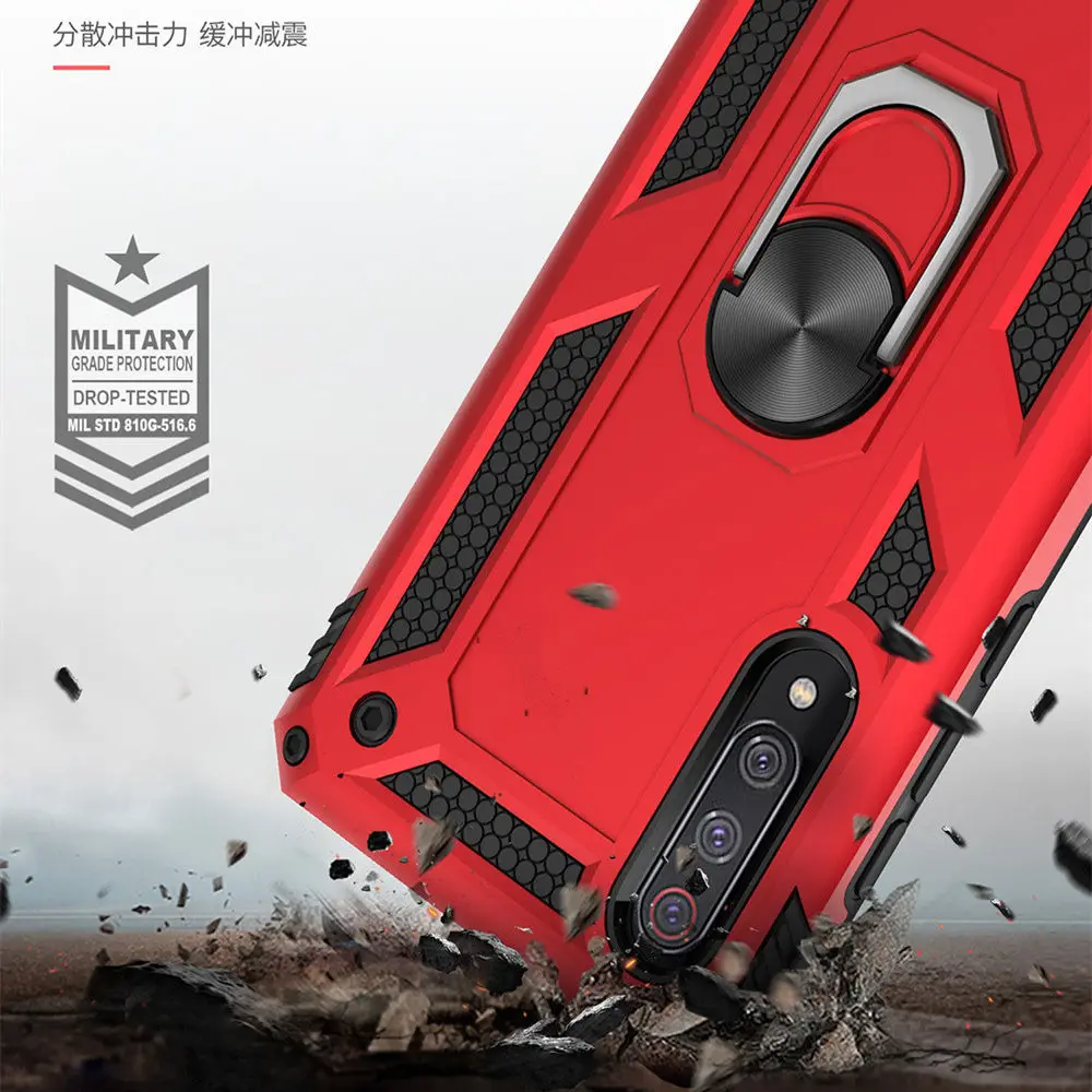 Для Xiaomi 9 SE mi9 роскошный бронированный металлический чехол с кольцом для Redmi 7 Note Pro