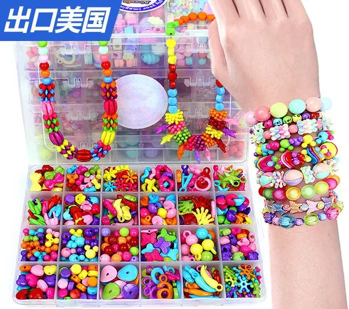 24 lattice DIY Beads for Children handmade font b toys b font Acrylic loom bands Beaded