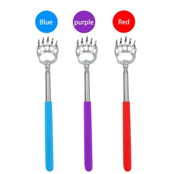 

Practical Handy Stainless Bear Claw Back Itching Scratchers With Extendable Handle Telescoping Self Back Scratcher Massager