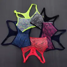 Сексуальный женский Быстросохнущий дышащий бюстгальтер без стального кольца для фитнеса и бега