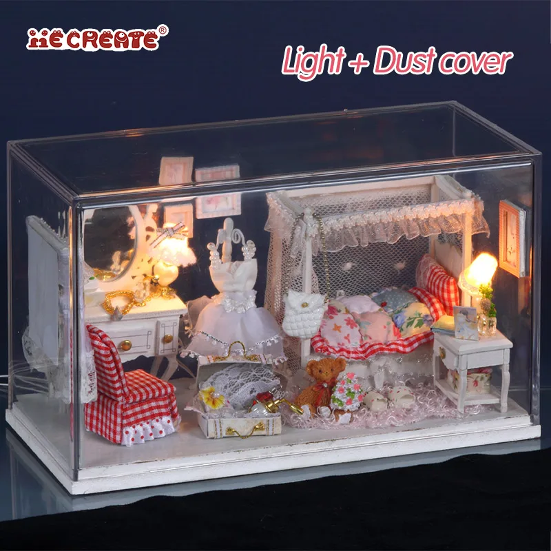 

DIY Miniature Girl Furniture Doll House 3D Wooden Dolls Houses Miniature dollhouse Toys for children Furniture Kit