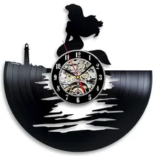 Hot Selling Vinyl Clock The Little Theme 3D Record Vinyl Wall Clock Hanging Watches Duvar Saat Horloge
