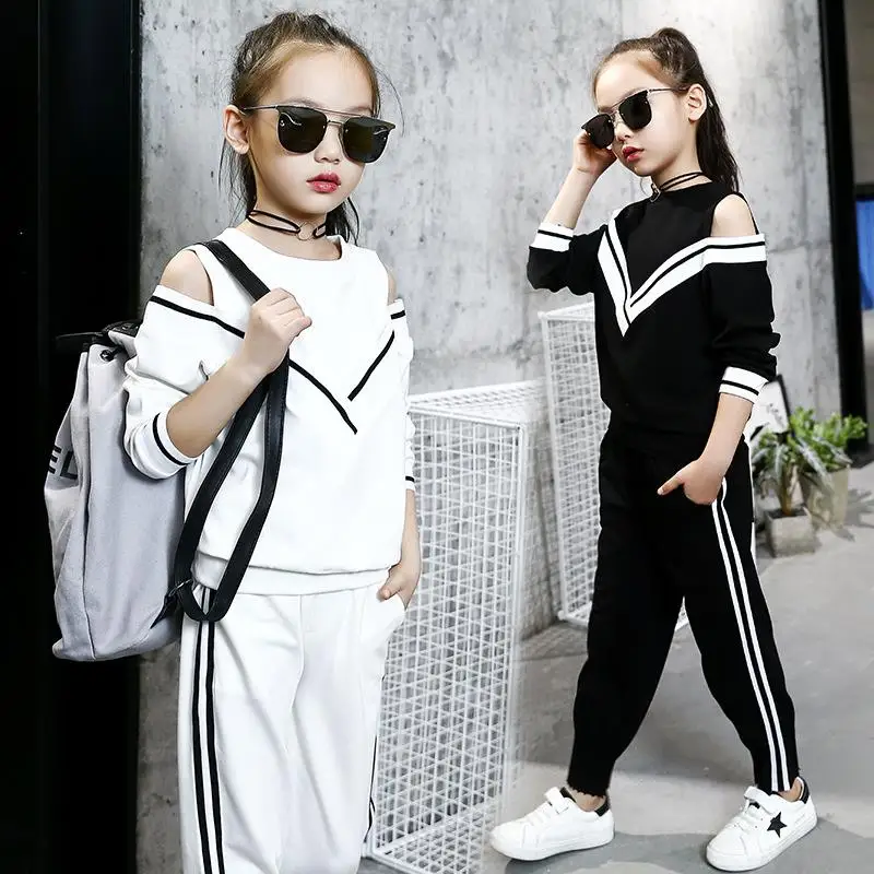 

New Sport Suit Teenage Autumn Girls Clothing Set Long Sleeve Top & Pants Casual 4 5 6 7 8 9 10 11 12 Years Child Girl Clothes