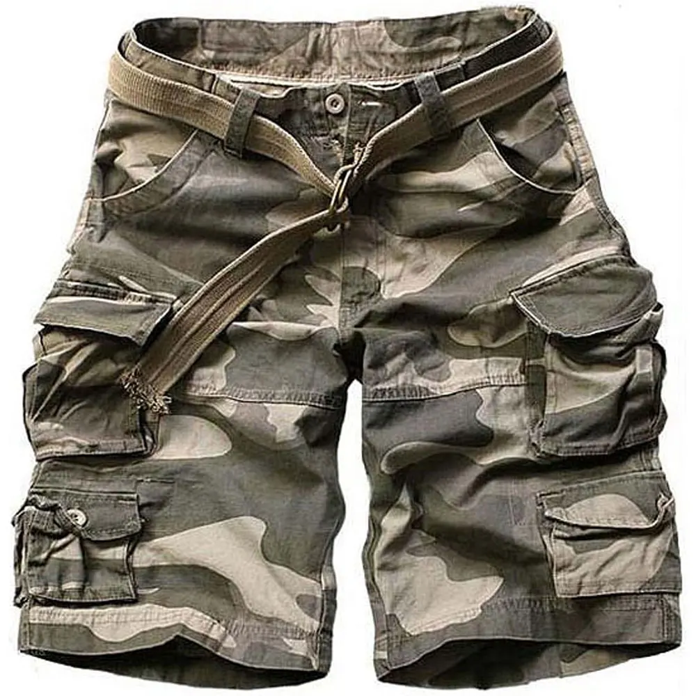 Новые модные летние стильные мужские камуфляжные шорты хлопок повседневные камуфляжные шорты мужские карманы пляжные шорты мужские карго шорты - Цвет: Dark camouflage