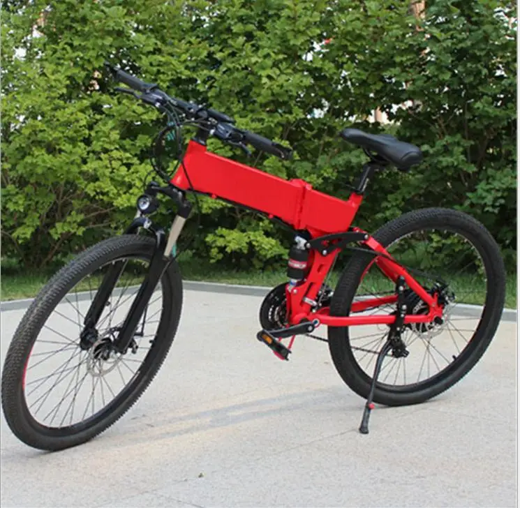 Kalosse 48V Полный Подвеска M370 27 скорость 8AH Электрический горный велосипед складной горный велосипед 26 дюймов 350W