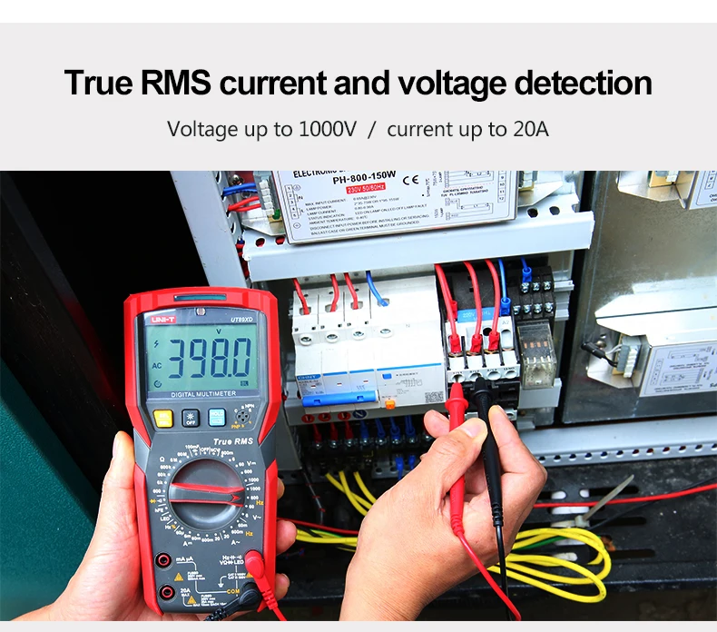 UNI-T True RMS цифровой мультиметр NCV 20A ток AC DC вольтметр измеритель сопротивления емкости UT89X UT89XD Транзистор hFE