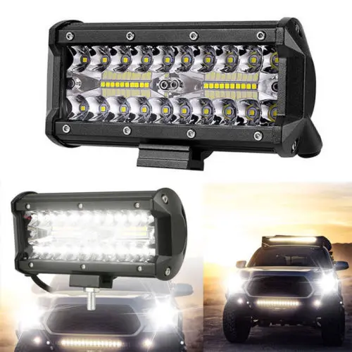 

7 inch 400W LED Work Light Bar Flood Spot Beam Offroad 4WD Driving Fog Lamp
