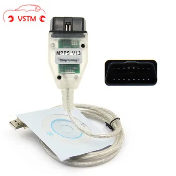 

Hot Newst SMPS MPPS V13.02 V13 K CAN Flasher Chip Tuning ECU Programmer Remap OBD2 MPPS V13.02 Professional Diagnostic Cable