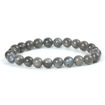

Natural Black Glittering Stone Beaded Bracelets Moonstone Beads for Muslim Prayer Jewelry Energy Bracelet 8mm Loose Beads Gifts