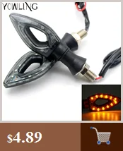 Motorcycle Turn Signal Signals Light Taillight Flexible 12 LED Indicators Blinkers Flashers for Honda GROM MSX125 MT-09 Z800 R3