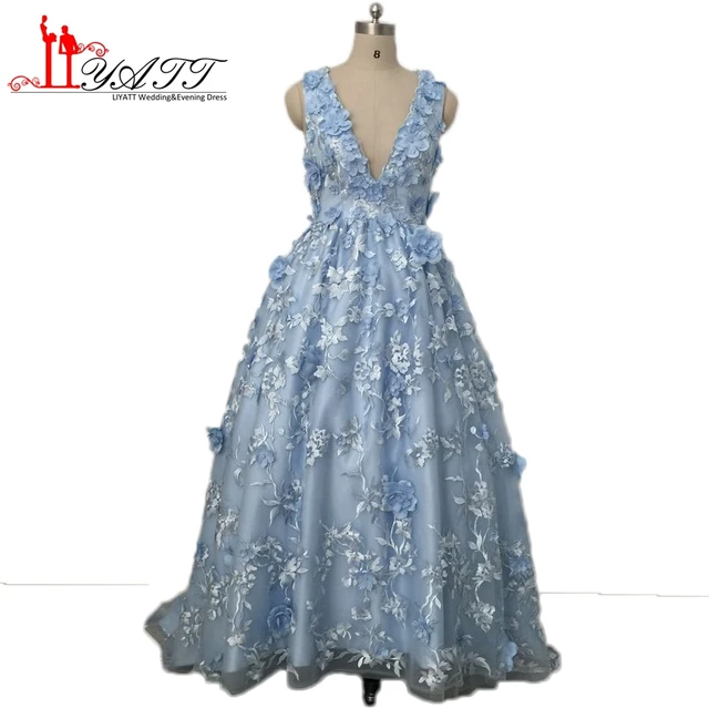 Vestiti Dresses Lunghi Fiori Prom Con Da 3d Pizzo Splendida Sera 0nPk8wO