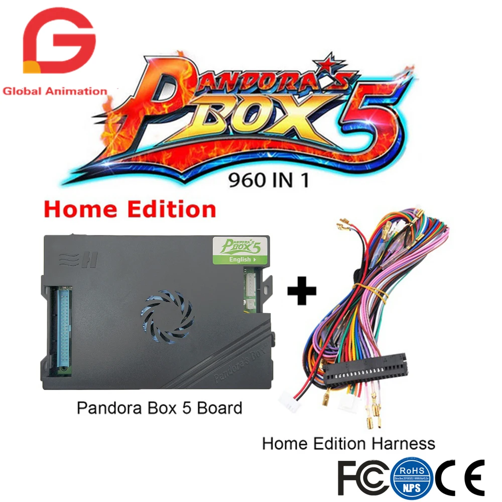 2 игрока аркадная копия Mame джойстик SAMWA + кнопка Happ и оригинальная коробка Pandora 5 960