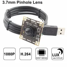 ELP Низкая освещенность Full HD 1080 P IMX322 H.264 USB Камера с 3,7 мм Пинхол объектив для видеоконференции ELP-USBFHD06H-L37